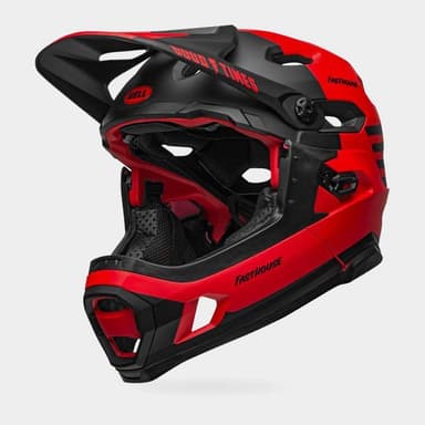 Bell Super DH Spherical MIPS Fasthouse Matte Red/Black, Cykelhjälm Röd S