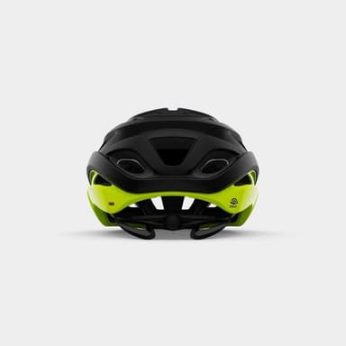 GIRO Helios Spherical MIPS Matte Black/Highlight Yellow, Cykelhjälm Svart S