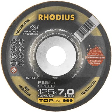 Skrubbskiva bockad 180 mm 22.23 mm Rhodius RS580 SPEED