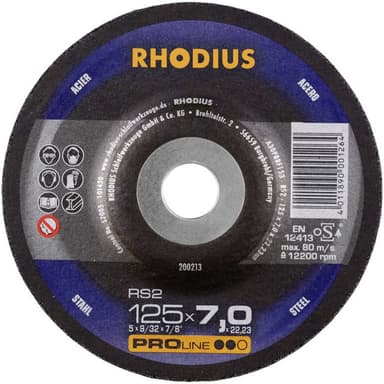 Skrubbskiva bockad 125 mm 22.23 mm Rhodius RS2 200213 1