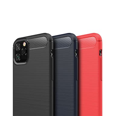 SKALO iPhone 11 Pro Max Armor Carbon Stöttåligt TPU-skal - Svart