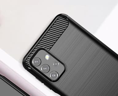 SKALO Samsung A32 5G Armor Carbon Stöttåligt TPU-skal - Röd