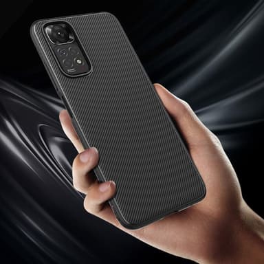 SKALO Xiaomi Redmi Note 11 Twill TPU skal - Svart