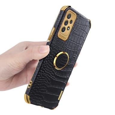 SKALO Samsung A53 5G Krokodil Guldkant Skal - Vit