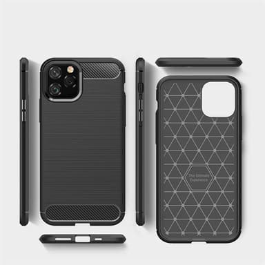 SKALO iPhone 11 Pro Max Armor Carbon Stöttåligt TPU-skal - Svart