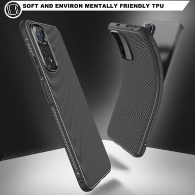 SKALO Xiaomi Redmi Note 11 Twill TPU skal - Svart