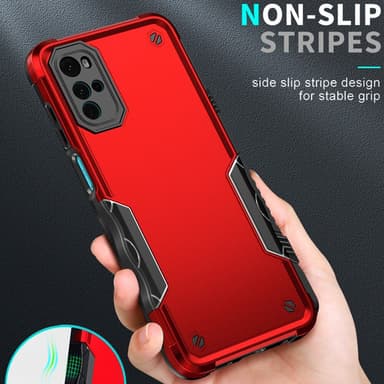 SKALO Motorola Moto G22 Shockproof Armor Hybrid Skal - Turkos