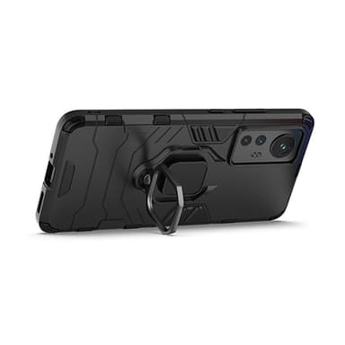 SKALO Xiaomi 12 Armor Hybrid Metallring skal - Svart
