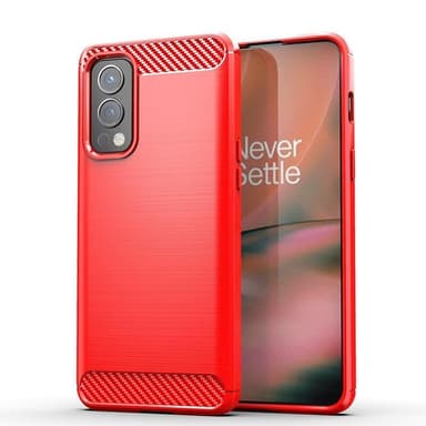 SKALO OnePlus Nord 2 Armor Carbon Stöttåligt TPU-skal - Grå