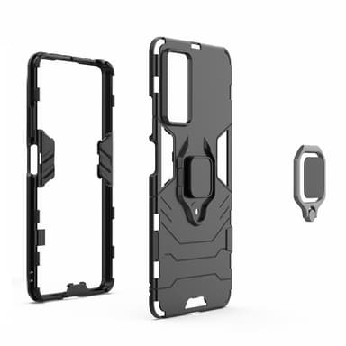SKALO Xiaomi Redmi Note 11 Pro Armor Hybrid Metallring skal - Svart