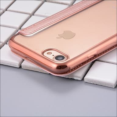 SKALO iPhone 7/8 Plånboksfodral TPU Ultraslim design - Silver