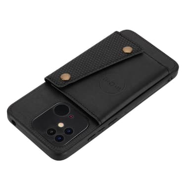 SKALO Xiaomi Redmi 10C PU Läder Skal med Plånbok - Svart