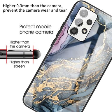 SKALO Samsung A53 5G Marmor Härdat Glas TPU-skal - Motiv 2