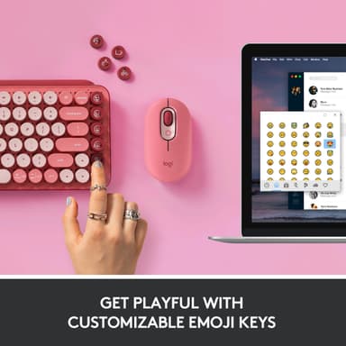 Logitech Pop Keys Wireless tangentbord (Heartbreak Rose)