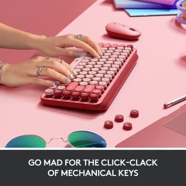 Logitech Pop Keys Wireless tangentbord (Heartbreak Rose)