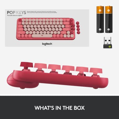 Logitech Pop Keys Wireless tangentbord (Heartbreak Rose)