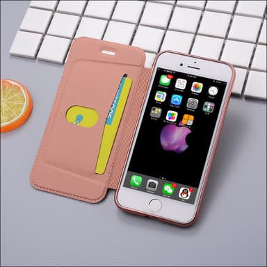 SKALO iPhone 7/8 Plånboksfodral TPU Ultraslim design - Silver