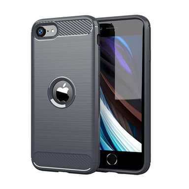 SKALO iPhone SE (2020/2022) Armor Carbon Stöttåligt TPU-skal - Röd