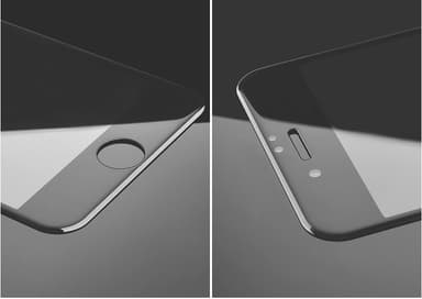 SKALO iPhone 6/6S Heltäckande Skärmskydd Härdat Glas - Svart