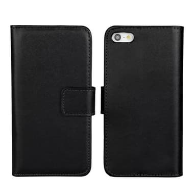 SKALO iPhone 5/5S/SE(1:a gen) Plånboksfodral Äkta Skinn - Vit