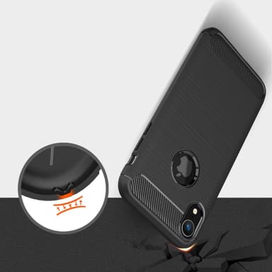 SKALO iPhone XR Armor Carbon Stöttåligt TPU-skal - Blå