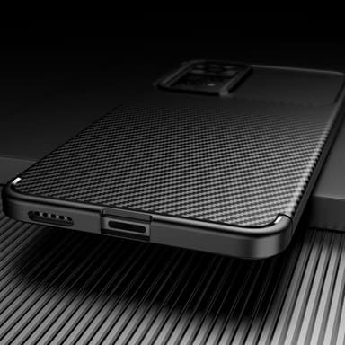 SKALO Xiaomi Redmi Note 11 Pro Carbon Fiber TPU-skal - Svart