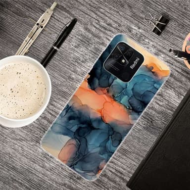 SKALO Xiaomi Redmi 10C Marmor TPU-skal - Motiv 7