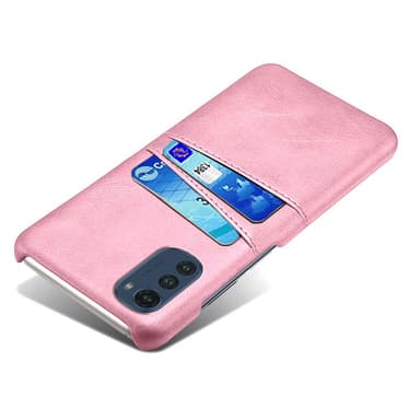 SKALO Motorola Moto E32/E32s PU-Läder Korthållare Skal - Roséguld