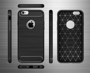 SKALO iPhone 6/6S Armor Carbon Stöttåligt TPU-skal - Blå