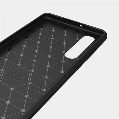 SKALO Huawei P30 Armor Carbon Stöttåligt TPU-skal - Röd