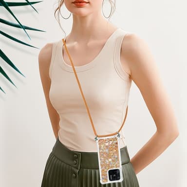 SKALO Xiaomi Redmi 10C Kvicksand Glitter Mobilhalsband - Guld