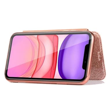 SKALO iPhone 11 Pro Max Plånboksfodral TPU Ultraslim Glitter - Svart