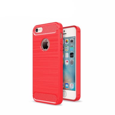 SKALO iPhone 5/5S/SE(1:a gen) Armor Carbon Stöttåligt TPU-skal - Grå