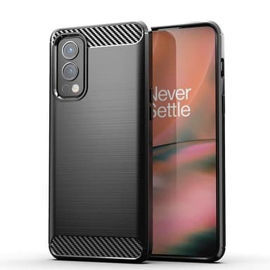 SKALO OnePlus Nord 2 Armor Carbon Stöttåligt TPU-skal - Grå