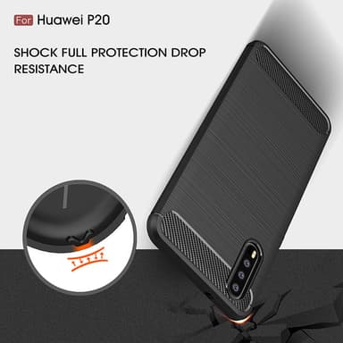 SKALO Huawei P20 Armor Carbon Stöttåligt TPU-skal - Blå