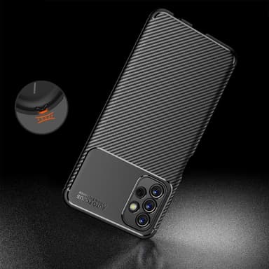 SKALO Samsung A13 4G Carbon Fiber TPU-skal - Blå