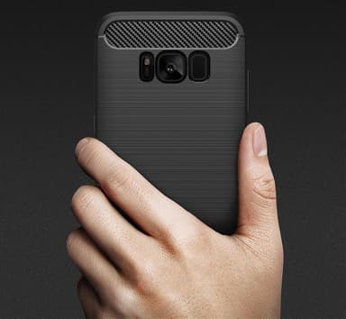 SKALO Samsung S8 Armor Carbon Stöttåligt TPU-skal - Blå