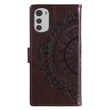 SKALO Motorola Moto E32/E32s Mandala Plånboksfodral - Brun