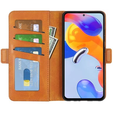 SKALO Xiaomi Redmi Note 11 Pro Premium Plånboksfodral - Ljusbrun