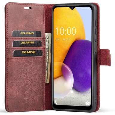 DG MING Samsung A13 4G 2-i-1 Magnet Plånboksfodral - Röd