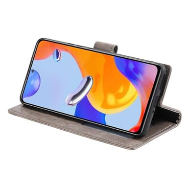 SKALO Xiaomi Redmi Note 11 Pro Mandala Plånboksfodral - Grå