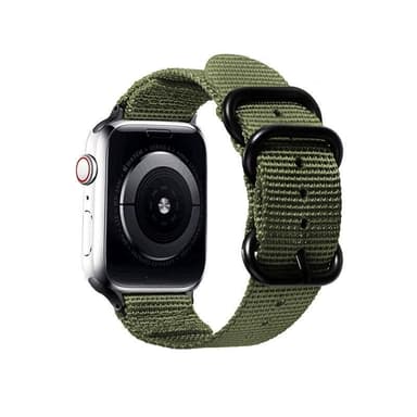 SKALO Nato-armband i nylon Apple Watch 42/44/45/49mm - Grön