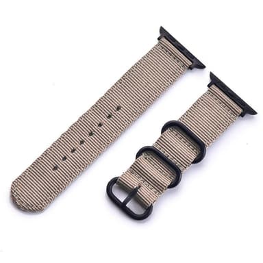 SKALO Nato-armband i nylon Apple Watch 38/40/41mm - Beige