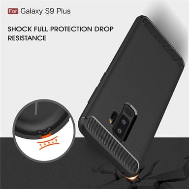 SKALO Samsung S9 Plus Armor Carbon Stöttåligt TPU-skal - Grå