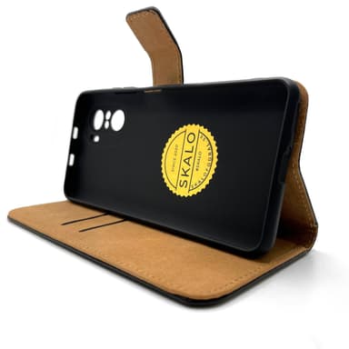 SKALO Xiaomi Poco F3 Plånboksfodral Äkta Skinn - Ljusrosa