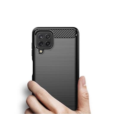 SKALO Samsung A22 4G Armor Carbon Stöttåligt TPU-skal - Röd