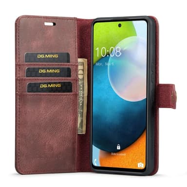 DG MING Samsung A53 5G 2-i-1 Magnet Plånboksfodral - Röd