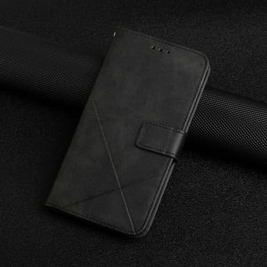 SKALO Samsung A13 4G Embossed Plånboksfodral i PU-Läder - Svart