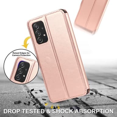 SKALO Samsung A53 5G Premium Cut Plånboksfodral - Roséguld