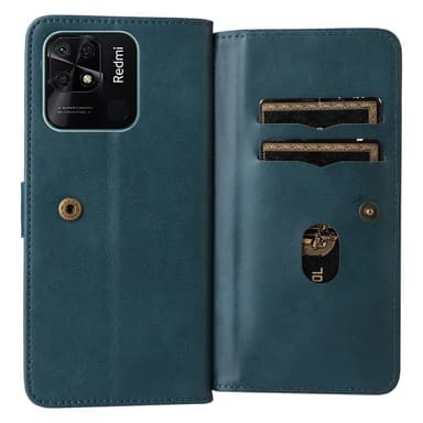 SKALO Xiaomi Redmi 10C 10-FACK Plånboksfodral - Grön